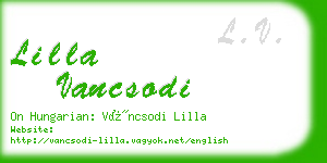 lilla vancsodi business card